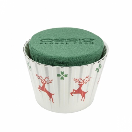 OASIS® Floral Cupcakes Christmas Design 8cm